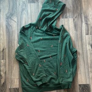 Jordan 23 Green Hoodie with Red Embroidery